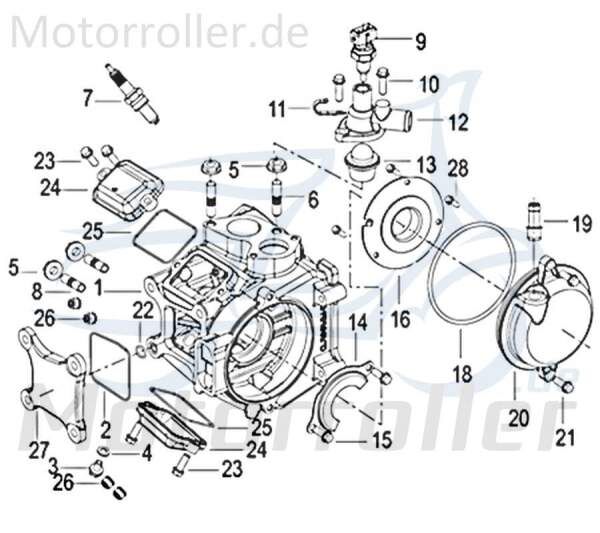 Schraube M6x12mm Jonway Insignio 250 DD Scooter Roller 750134 Motorroller.de Bundschraube Maschinenschraube Flanschschraube Flansch-Schraube Kreidler