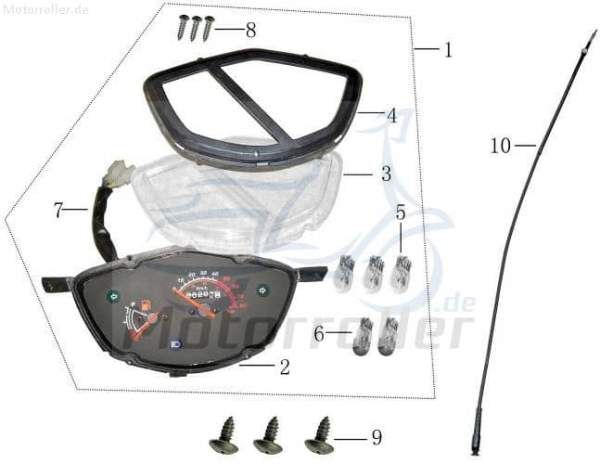 Standlichtbirne 12V 3W Glassockel T10 W2.1x9.5d 50ccm 4Takt Motorroller.de Leuchtmittel Glühbirne Glassockellampe 152QMI Scooter AGM Fighter 125 Sport