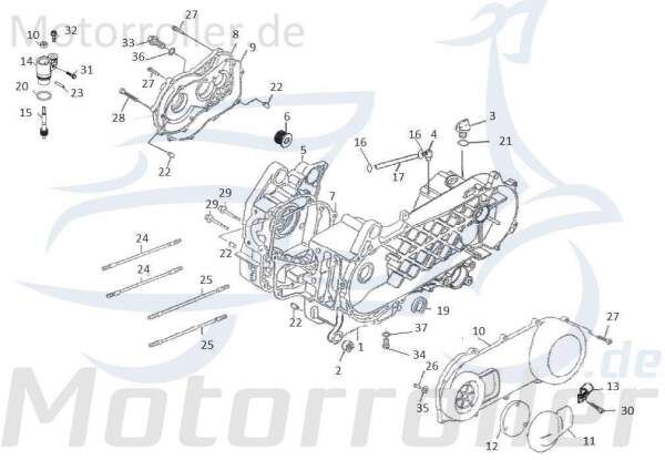 Kreidler F-Kart 170 Tachometerantrieb 170ccm 4Takt 45838-FLS-00 Motorroller.de Kilometerzählerantrieb 170ccm-4Takt Ersatzteil Service Inpektion