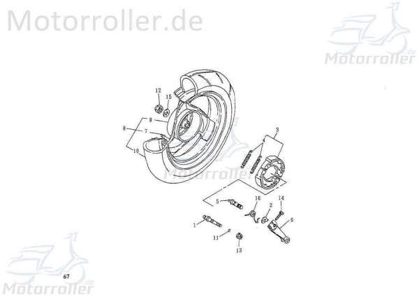 SMC Extra 50 Sport Alufelge hinten 50ccm 2Takt 42880-NGF-00 Motorroller.de 3.50x12Zoll Rad Alurad Aluminiumfelge Scooter Extra 50 Sport 50kmh Service