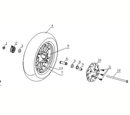 Bundschraube Rex RS450 Maschinenschraube Roller 50ccm 4Takt Motorroller.de Flanschschraube Flansch-Schraube Maschinen-Schraube Bund-Schraube Scooter