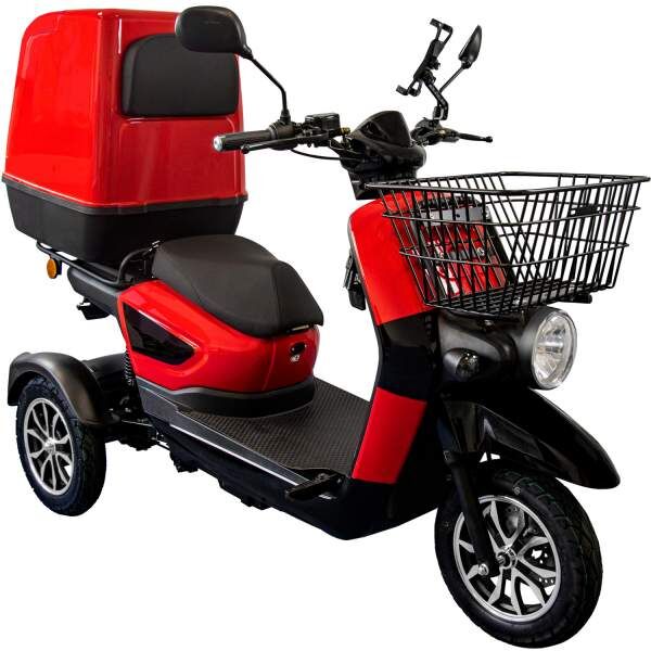 E-Roller Scoody E3 Trike Cargo 25 L rot