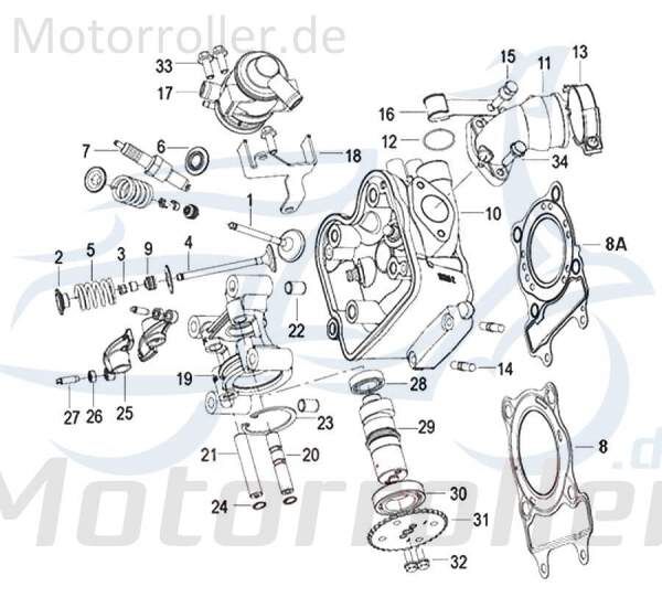 SMC Federteller oben Generic Zion 125 Scooter 120013000000 Motorroller.de Federauflage Federunterlage 125ccm-4Takt Soho 125 Moped Ersatzteil Service