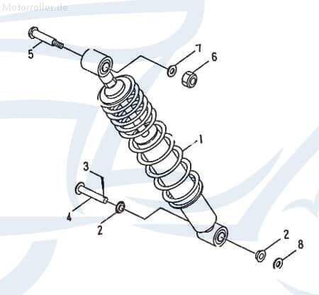 SMC Quad 250 Bolzen Stehbolzen 250ccm 4Takt 94710-10066-B Motorroller.de Gewindebolzen Zapfen Gewindestift Arretierbolzen Stiftschraube Gewinde-Stift