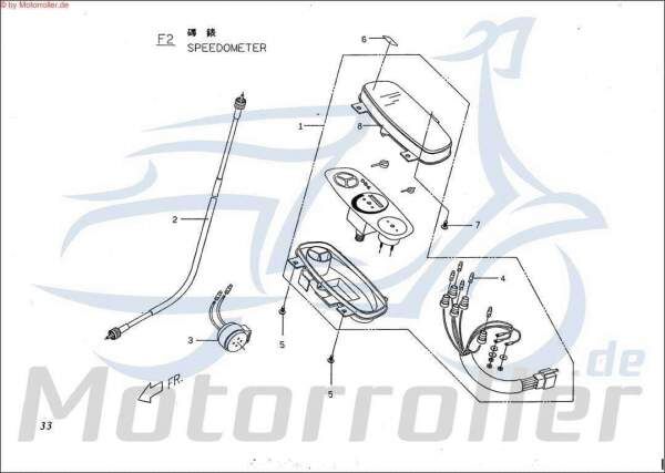 Summer komplett Beeper PGO E1586000000 Motorroller.de