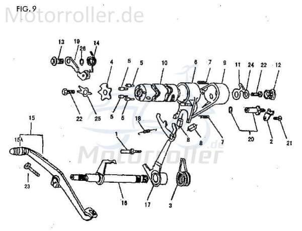 Jincheng JC 50 Monkey Repl. Passstift 50ccm 4Takt 100032 Motorroller.de Passbolzen Passwelle Paßstift Scooter Ersatzteil Service Inpektion