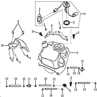 Kraftstofftank Kraftstoffbehälter AGM-MOTORS 1170401-2