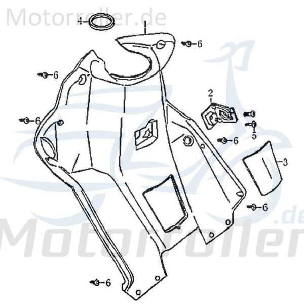 Kreidler Florett RMC-G 50 125 Abdeckung Fahrgestellnummer 83578 Motorroller.de Kappe Deckel Verkleidung Cover Blende VIN Scooter