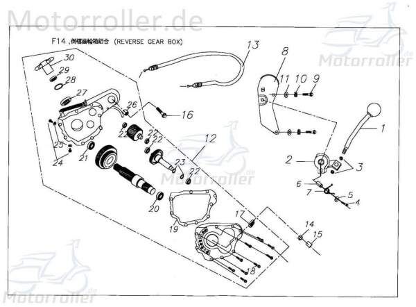 PGO Rückwärtsgang X-RIDER 150 Getriebe Quad ATV 150ccm 4Takt Motorroller.de Rückwärtsganggetriebe Rückwärtsgetriebe PGO 50ccm-2Takt X-RIDER 110 UTV