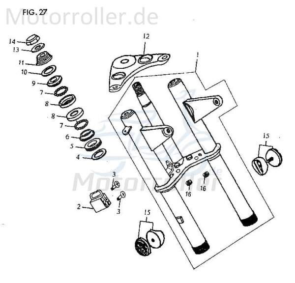 Jincheng JC 50 Monkey Repl. Unterlegscheibe 50ccm 4Takt 170010 Motorroller.de Distanzhalter U-Scheibe Washer Beilagscheibe Ausgleichsscheibe Scooter