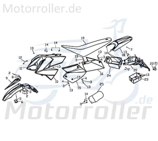 Rex Supermoto 125 DD Sitzbank Sattel 125ccm 4Takt 730930 Motorroller.de Fahrersitz Sitz-Bank Doppelsitzbank Einzelsitz Einzelsitzbank 125ccm-4Takt