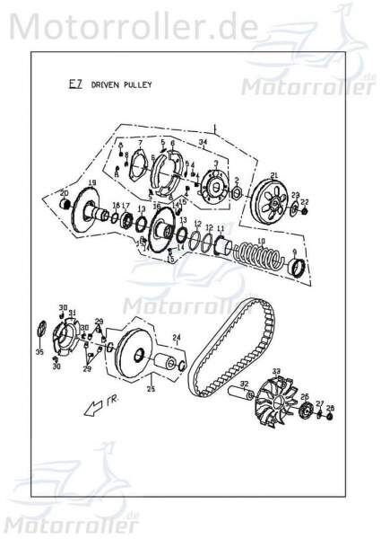 Feder Schwingungsdämpfer PGO C1123430000 Motorroller.de