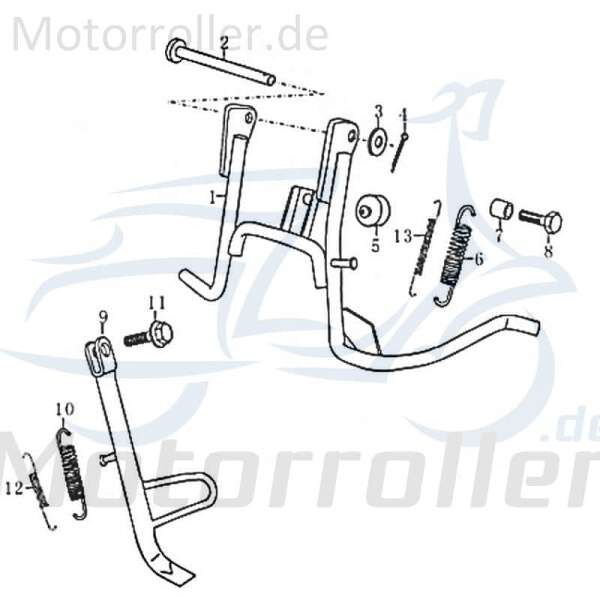 Jonway RMC-G 50 Seitenständer Roller 50ccm 2Takt 83677 Motorroller.de Roller-Ständer Rollerständer Seiten-Ständer Nebenständer Neben-Ständer Scooter