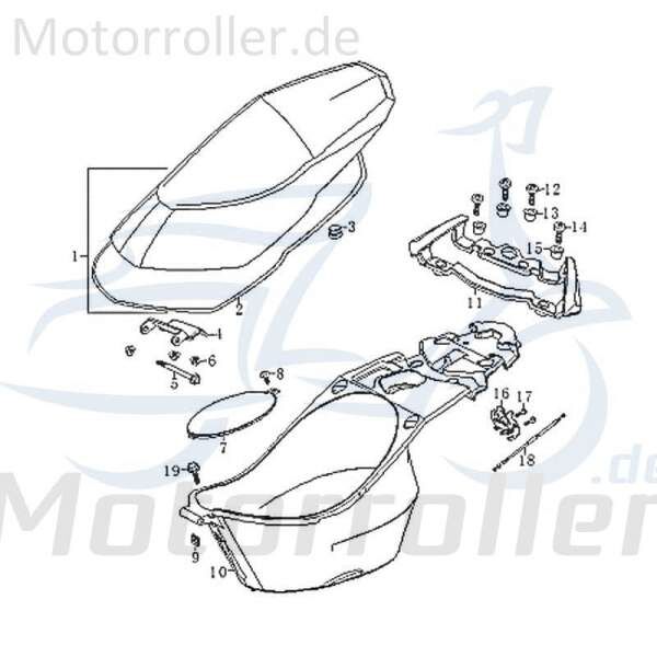 Jonway RMC-G 50 Seilzug Zugseil Zug-Seil 50ccm 2Takt 83628 Motorroller.de Zugkabel Seil-Zug Sitzschloss Zug-Kabel 50ccm-2Takt Scooter Ersatzteil