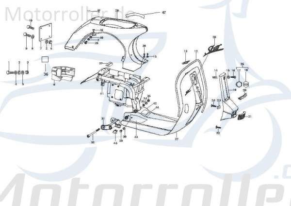 Kreidler STAR Deluxe 4S 200 Reflektor 200ccm 4Takt SF524-0982 Motorroller.de Strahler Rückstrahler Seitenreflektor 200ccm-4Takt Scooter LML Ersatzteil