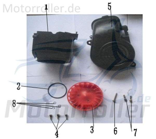 ZNEN Florett 2.0 50 City Zylinderverkleidung 50ccm 2Takt 19630-EQ5B-9000 Motorroller.de Zylinder-Abdeckung Zylinderhaube Kühlhaube Zylinderdeckel