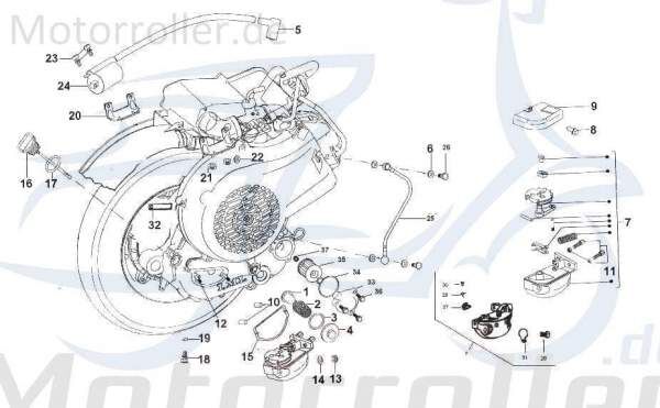 Buchse Kreidler LML Star 4 200 Schaltung Distanzhülse 721167 Motorroller.de Lagerbuchse Distanz-Hülse Distanzbuchse Passhülse Passbuchse Abstandshülse