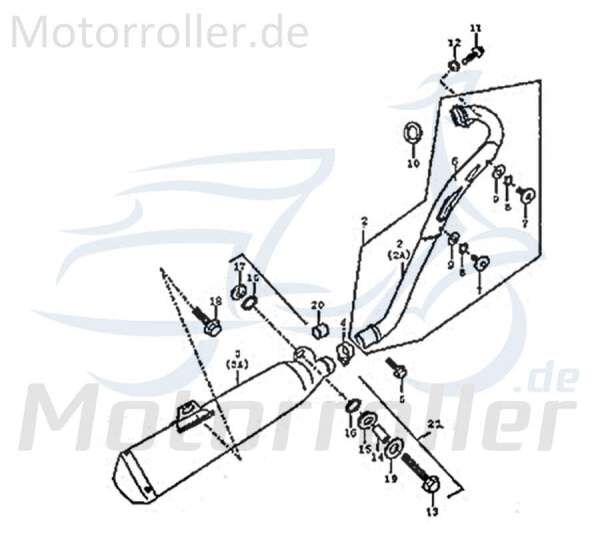 Bundschraube Rex Supermoto 125 DD Motorrad 125ccm 4Takt Motorroller.de Maschinenschraube Flanschschraube Flansch-Schraube Maschinen-Schraube Moped