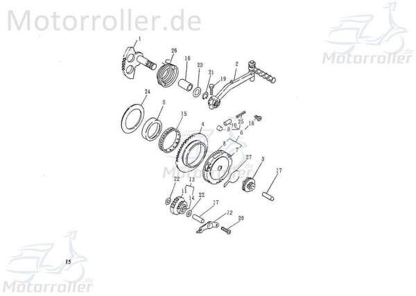 SMC Mustang 50 Anlasserrad Quad ATV 50ccm 2Takt 23524-NAF-00 Motorroller.de Starterritzel Starterrad Minarelli liegend Quad Aspen 50 mit Rückwärtsgang