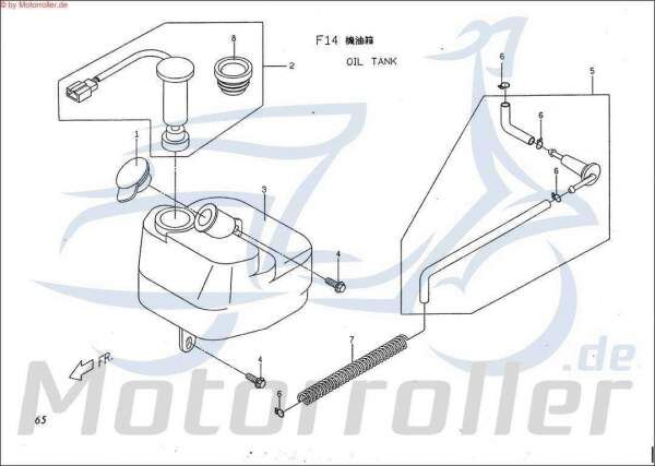 PGO Schutzfeder Big Max 50 Druckfeder Benzinschlauch Roller P1706610000 Motorroller.de Big Max 90 Mokick Ersatzteil Service Inpektion Direktimport