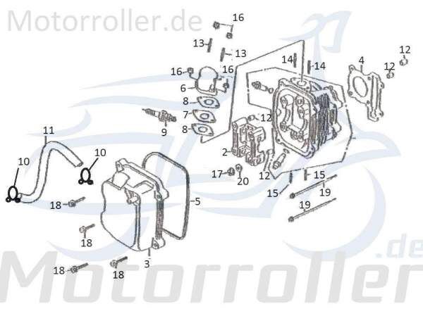 Ansaugstutzen 170ccm 4Takt Kreidler F-Kart 170 81322 Motorroller.de Ansaugkrümmer Ansaugrohr Luftansaugrohr Ansauggummi Anschlussbogen Ansaug-Schlauch