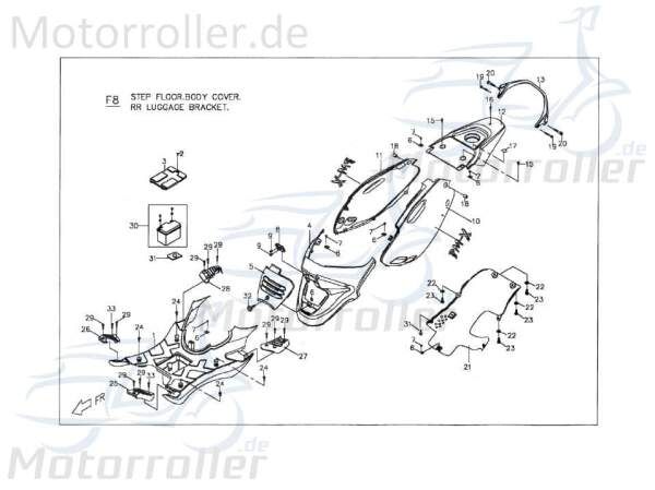 PGO Gepäckhaken grau PMX 110 Helmhalter Helm-Haken Roller P2701210660 Motorroller.de Helmhaken Gepäck-Haken Gepäck-Halter dunkel PMX 50 Mokick