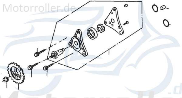 Stift Ölpumpe Motorroller Rex RS600 Bolzen 87075