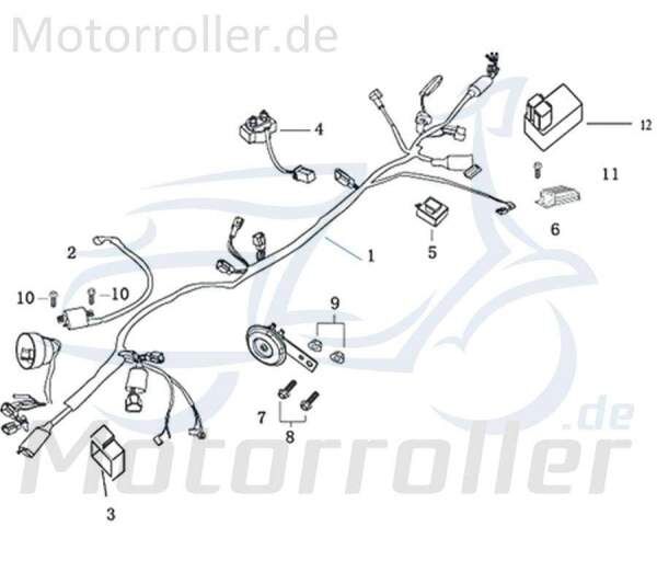 Hauptkabelbaum Kreidler Supermoto 50 DD Hauptkabelset 733476 Motorroller.de Hauptkabelsatz Hauptkabelkit Motorrad Moped