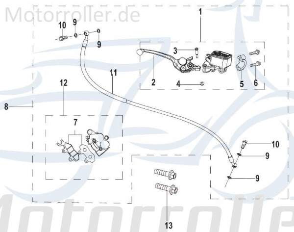 Kreidler Florett RMC 50F Bremsbeläge 50ccm 2Takt 45120T400000 Motorroller.de vorn Bremsbelag Bremsklötze Bremsbacken Bremsschuhe Bremsbelagsatz Brake