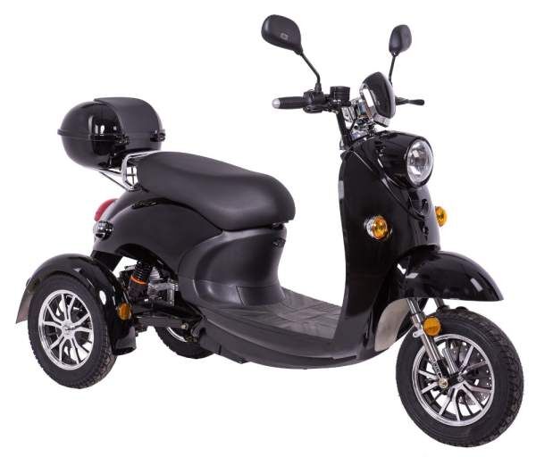 Dreirad Scoody E Trike ZT-63B 25 km/h schwarz Graphen-Akku 650 Watt Elektroroller E-Scooter E-Roller Dreiradroller