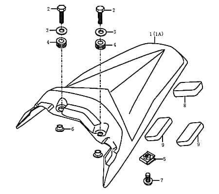 Unterlegscheibe 6mm Distanzhalter Rahmen Motorrad 89025