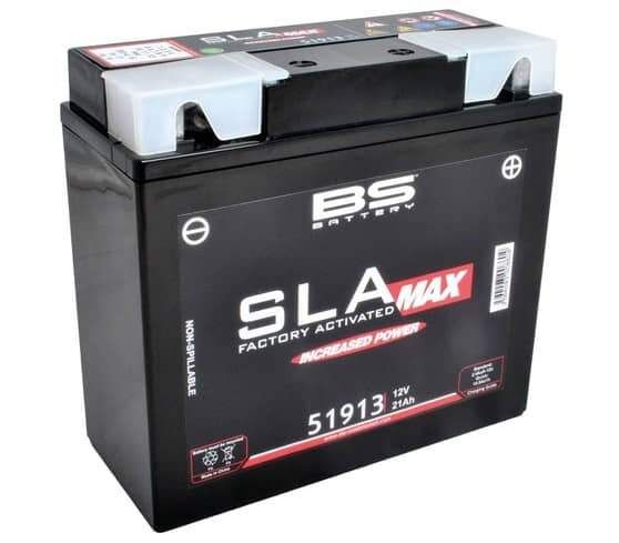 Batterie BS SLA-MaX 12V 21Ah DIN 51913 Akkumulator 5378443 Motorroller.de Starterbatterie Starter-Batterie Bleibatterie Litiumbatterie 1E40QMB Scooter