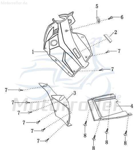 Rahmenverkleidung Frontverkleidung innen 50cc 702741