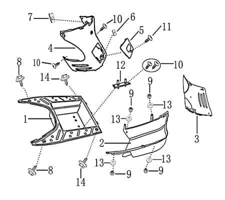 Frontschutzverkleidung unten AGM-MOTORS 1010212-3