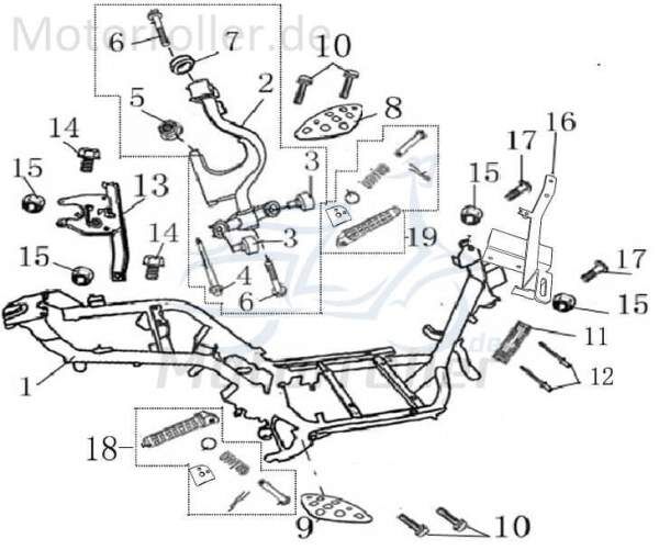 Rahmenteil vorne Metallrahmen 706036