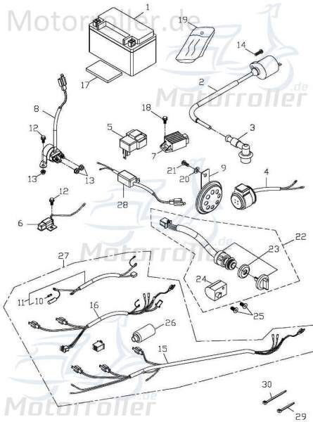 Adly Kontrolleinheit ATK 125 RFLGG12A GK 125 125ccm 4Takt Motorroller.de 125ccm-4Takt Buggy Ersatzteil Service Inpektion Direktimport