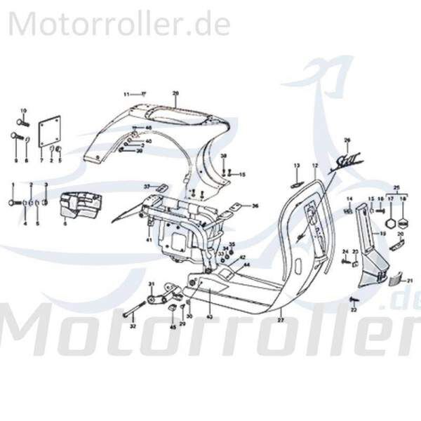 Kreidler STAR Deluxe 4S 125 Motorhalter 125ccm 4Takt 720121 Motorroller.de Motorträger Achse Motorhalterung Motor-Halter Motor-Halterung Motor-Lager