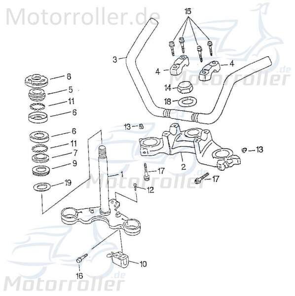 SMC Chopper 125 Sechskantschraube 125ccm 4Takt 94712-06012-B Motorroller.de M6x12mm Befestigung Halter Halterung Flachkopfschraube Sechskant-Schraube