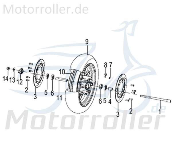 Buchse links Jonway Insignio 250 DD Distanzhülse 4Takt 750226 Motorroller.de Lagerbuchse Distanz-Hülse Distanzbuchse Passhülse Passbuchse 125ccm-4Takt