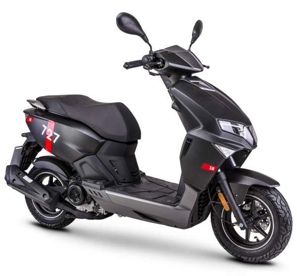 Motorroller Fighter 50 Sport R 727 SR 45 km/h schwarz Euro 5 Scooter Mokick Roller