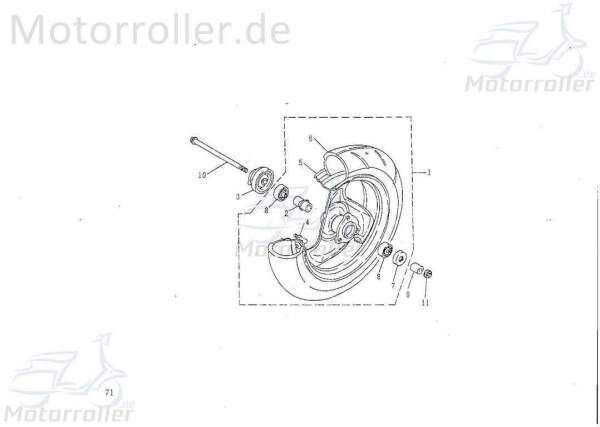 Steckachse vorn Vorderrad Speed60 Motorrad 79012