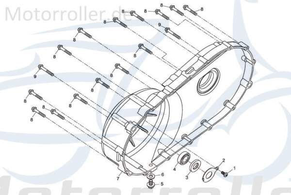 SMC Schraube M6x35mm Generic Onyx 50 Scooter B01070603564 Motorroller.de Bundschraube Maschinenschraube Flanschschraube Flansch-Schraube Bund-Schraube