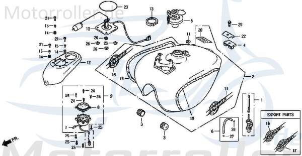 Benzinhahn komplett VC-VL Benzintank DAE-16950-BA7-9000