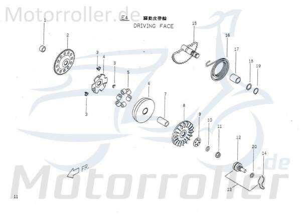 Anlasserrad Ritzel Zahnrad PGO P1242200000