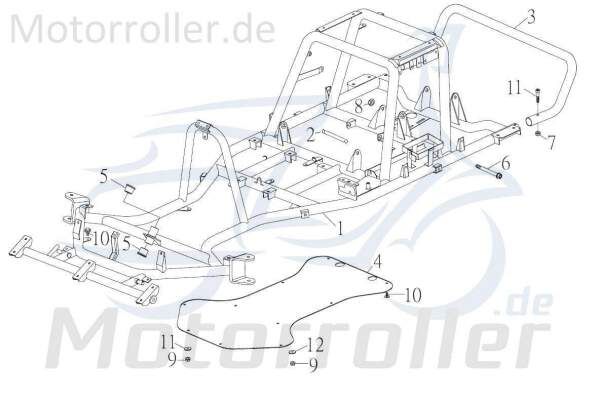 Kreidler F-Kart 170 Rahmen Gestell 170ccm 4Takt 41110-FLS-00 Motorroller.de Metallrahmen Fahrgestell Rahmenteil Grundgerüst Fahrzeugrahmen Ersatzteil