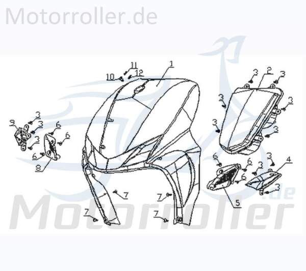 CPI Aragon 50 Club Schraube 50ccm 2Takt B05-00-48016-00 Motorroller.de 4.8x16mm Kreuzschlitzschraube Kreuzschraube Blech-Schraube Treibschraube