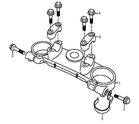 Rex Supermoto 125 DD Gabelbrücke oben Motorrad 89020 Kreidler Enduro Lenkerbrücke