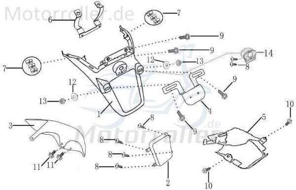 Abdeckung Kennzeichenhalter schwarz Kreidler Galactica 2.0 RC 50 702772 Motorroller.de Nummernschildhalter Kennzeichen-Halter Kennzeichenhalterung