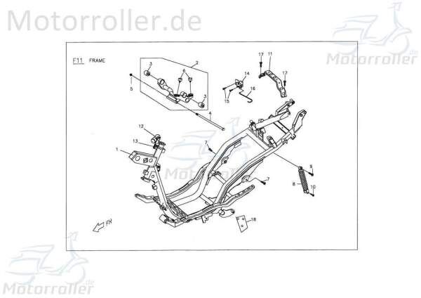 Schraube M14mm Quad 50 2 Maschinenschraube GB-T923-M6 Motorroller.de Bundschraube Flanschschraube Flansch-Schraube Maschinen-Schraube ATV Baotian