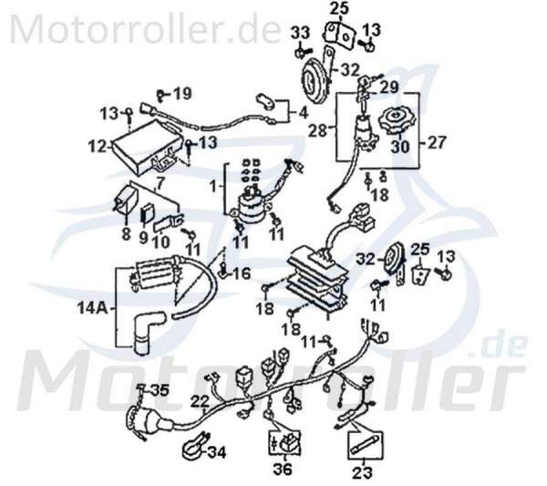 Halterung für Blinkrelais Rex Supermoto 125 DD 89443 Motorroller.de Kreidler GS/SM 125i Befestigung Haltebügel Halteblech Befestigungshalter